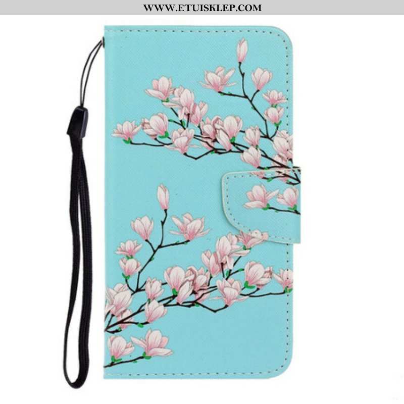 Etui Folio do Samsung Galaxy S21 FE z Łańcuch Pasiasty Krzew